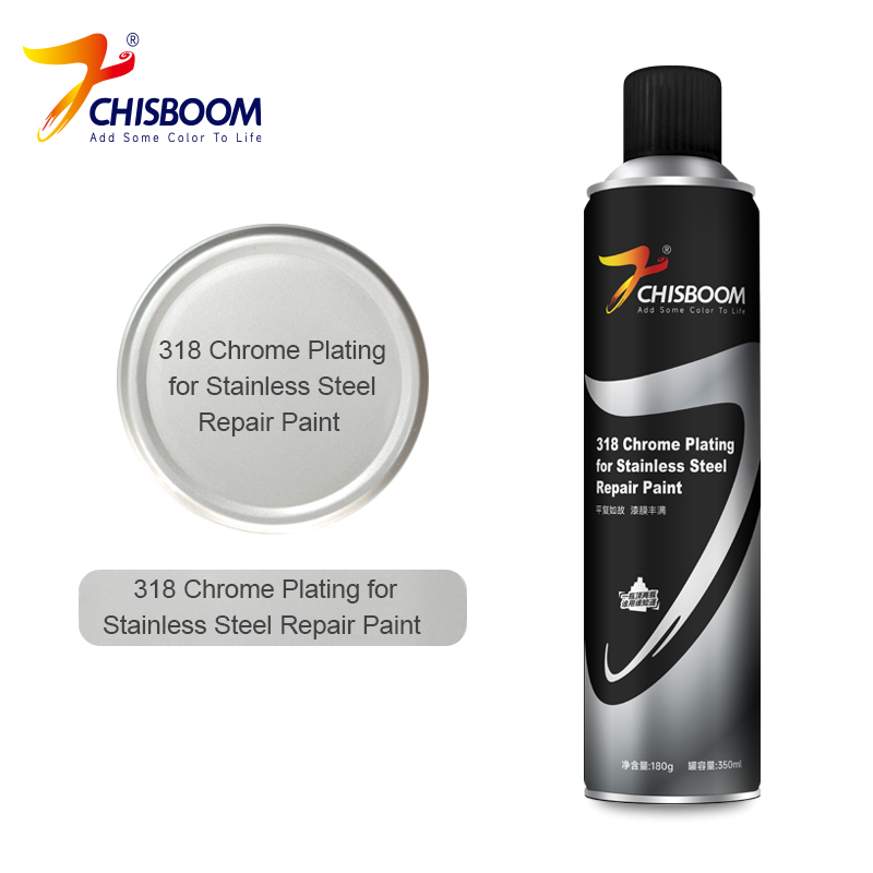Tinta spray de cromo metálico