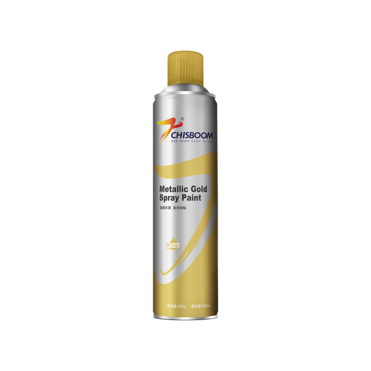 Tinta spray de ouro metálico